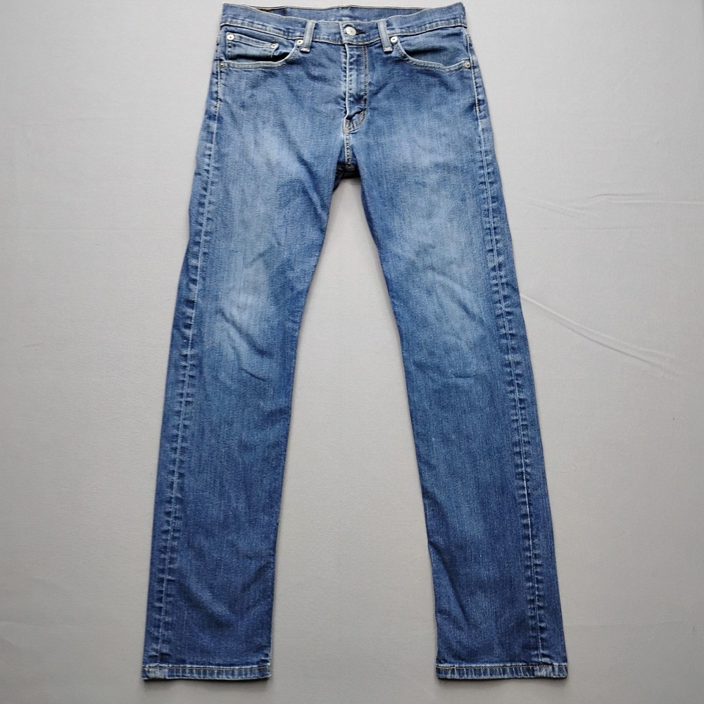 Levis 511 Slim Fit Blue Denim Jeans Mens 31x32 Medium Wash Stretch Pants